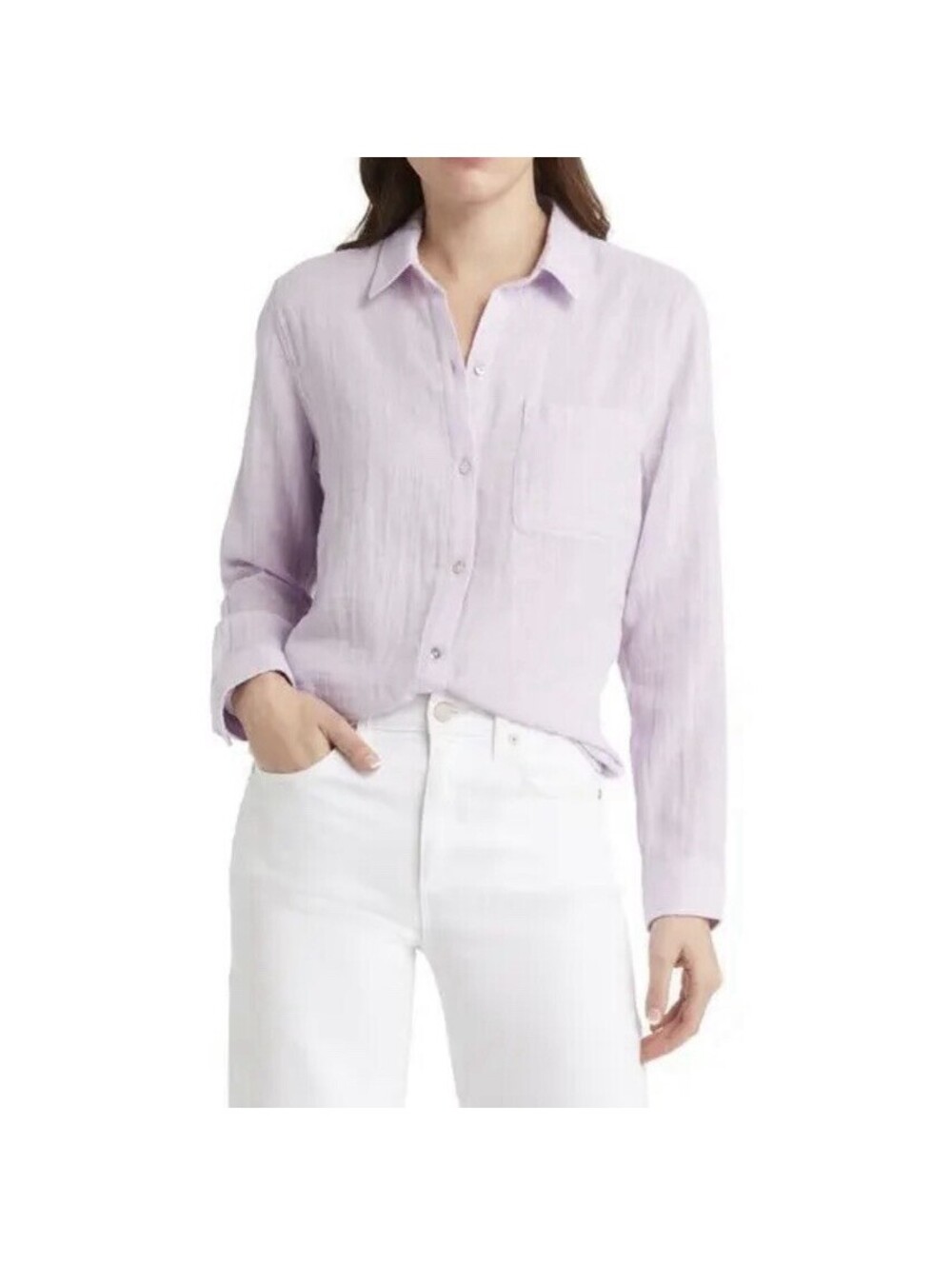 RAILS Women’s Ellis Organic Cotton Button-Up Shirt In Orchid-Medium